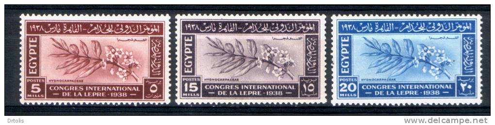 EGYPT / 1938 / INTL. LEPROSY RESEARCH CONGRESS / MEDICINE / PLANTS / FLOWERS / HYDNOCARPUS / MH - Neufs