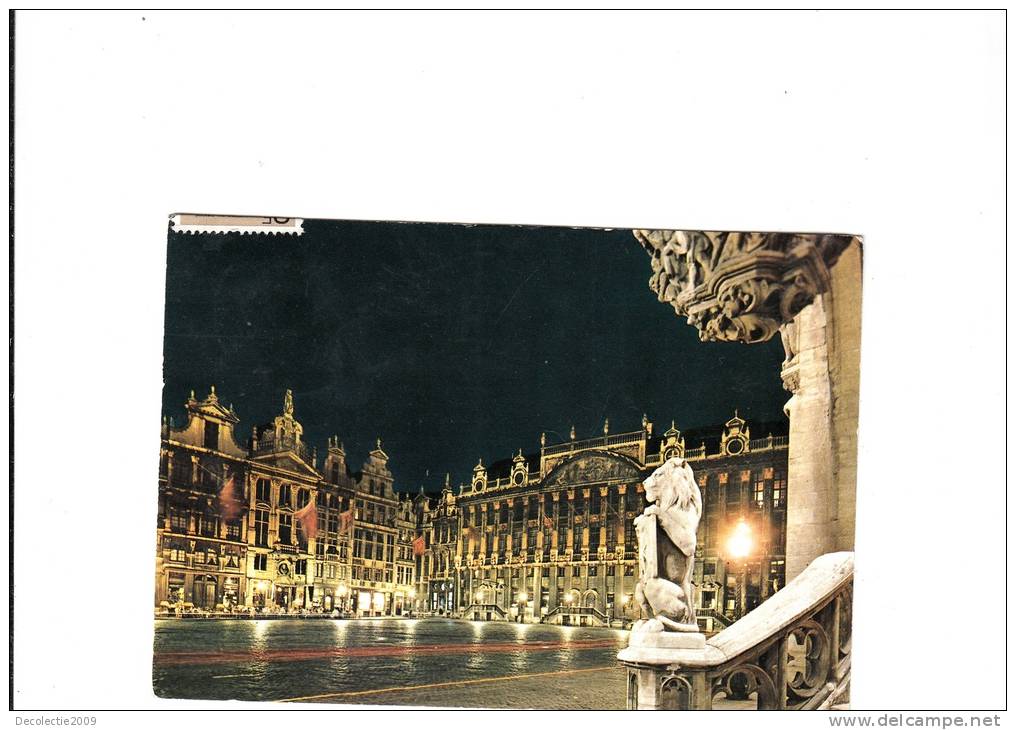 B54235 Bruxelles Market Place Used Perfect Shape Back Scan Available At Request - Brussels By Night