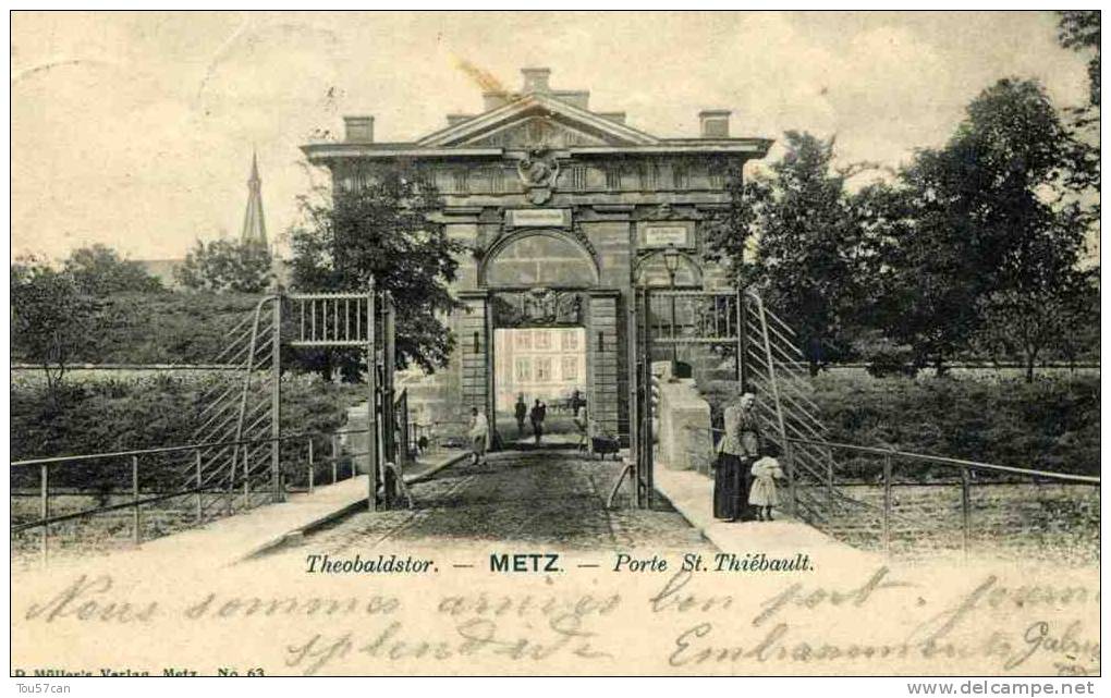 METZ - MOSELLE - PEU COURANTE CPA PRECURSEUR ANIMEE DE 1905. - Metz