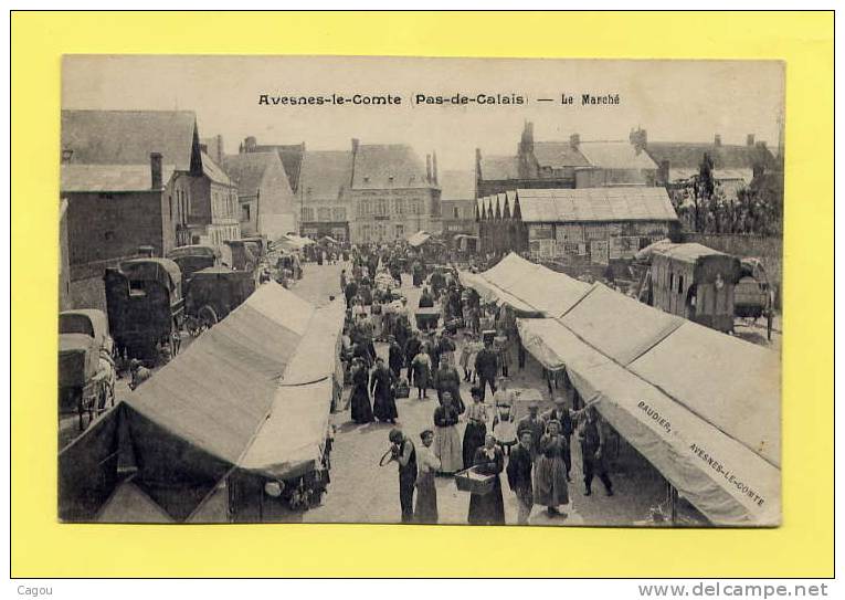 AVESNES LE COMTE  - (Pas De Calais)   Le Marché - Avesnes Le Comte