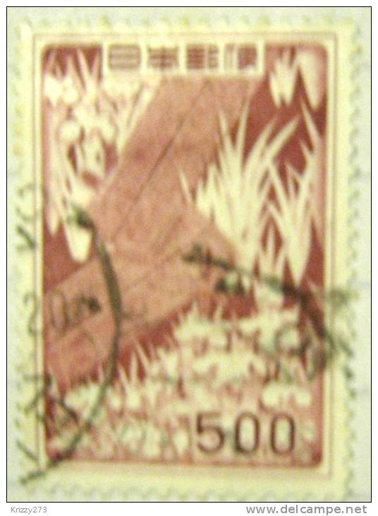 Japan 1955 Bridge And Irises 5y - Used - Oblitérés