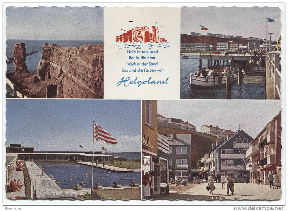 GERMANY - HELGOLAND, Mosaic Postcard, 1961. - Helgoland