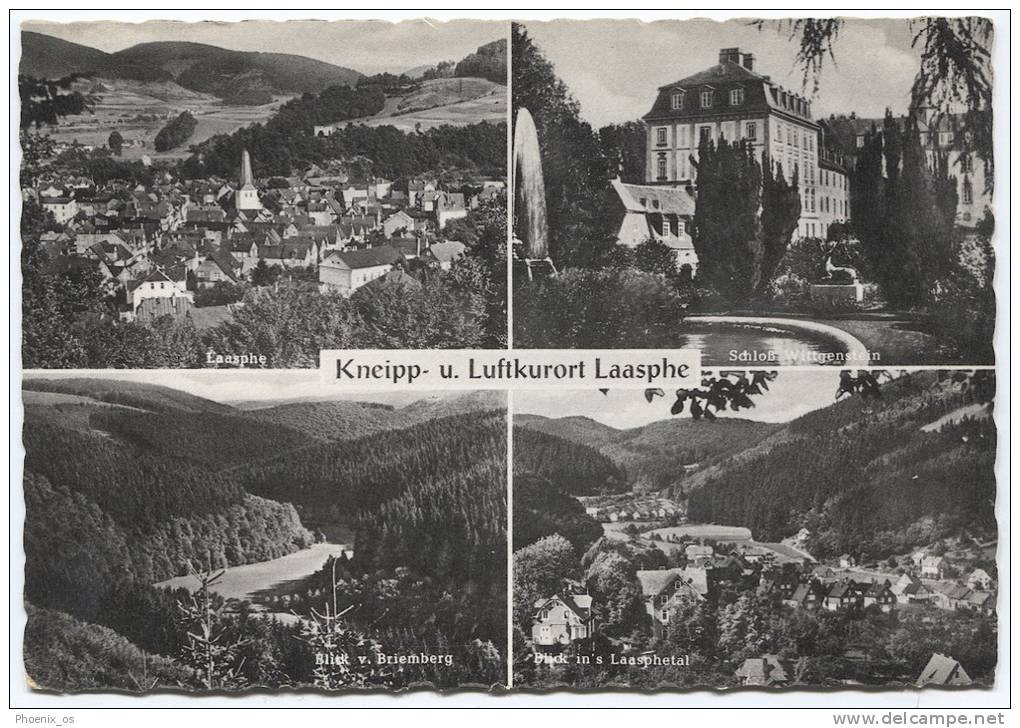 GERMANY - BAD LAASPHE, , Kneipp, Mosaic Postcard, 1959. - Bad Laasphe