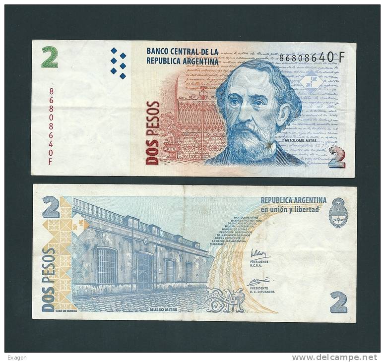 Banconota  Da  2  PESOS  ARGENTINA  -  Anno 2002. - Argentina