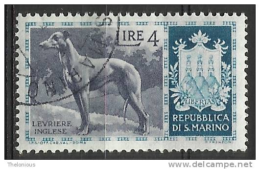 # 1956 San Marino - Cani Da 4 Lira - Usato / Used - Gebraucht