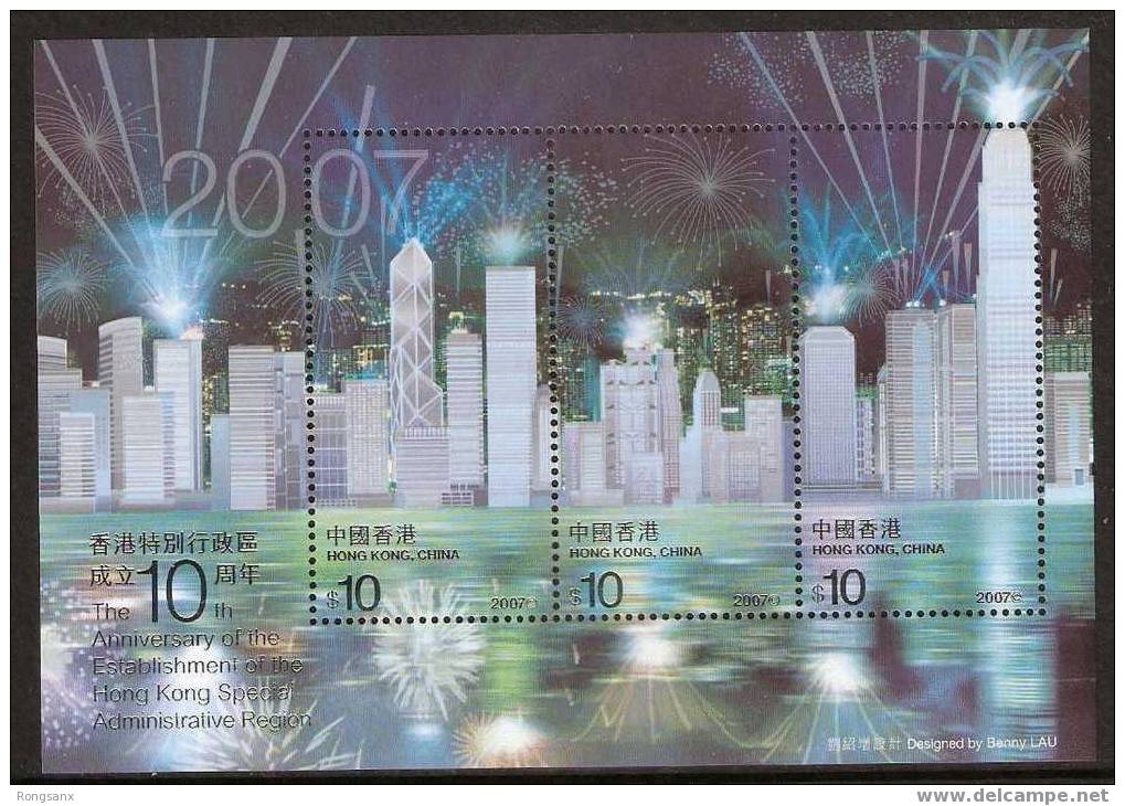 2007 HONG KONG 10 ANNI OF RETURN TO CHINA 6V+MS - Neufs