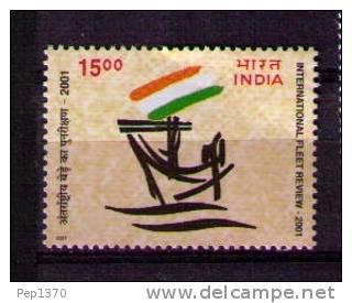 INDIA 2001 - LOGOTIPO DE LA INTERNATIONAL FLEET REVUE   - YVERT 1591 - Ungebraucht