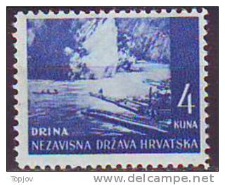 CROATIA - KROATIEN - NDH - RAFT - SHIP - Error ´´three Rowers´´  - **MNH - 1941 - Rafting