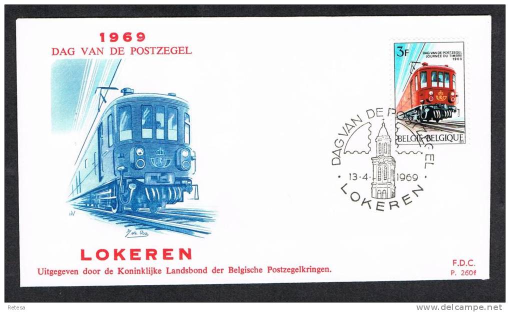 BELGIE    FDC  DAG VAN DE POSTZEGEL  LOKEREN   1969 - Tag Der Briefmarke