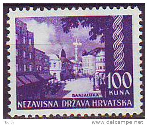 CROATIA - KROATIEN - NDH - ZAGREB - MOSQUE  Stamp Error  ´´CROSS´´  - **MNH - 1941 - Moskeeën En Synagogen