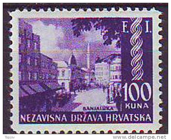 CROATIA - KROATIEN - NDH - ZAGREB - MOSQUE  Stamp With Grave  ´´H´´  - **MNH - 1941 - Moscheen Und Synagogen