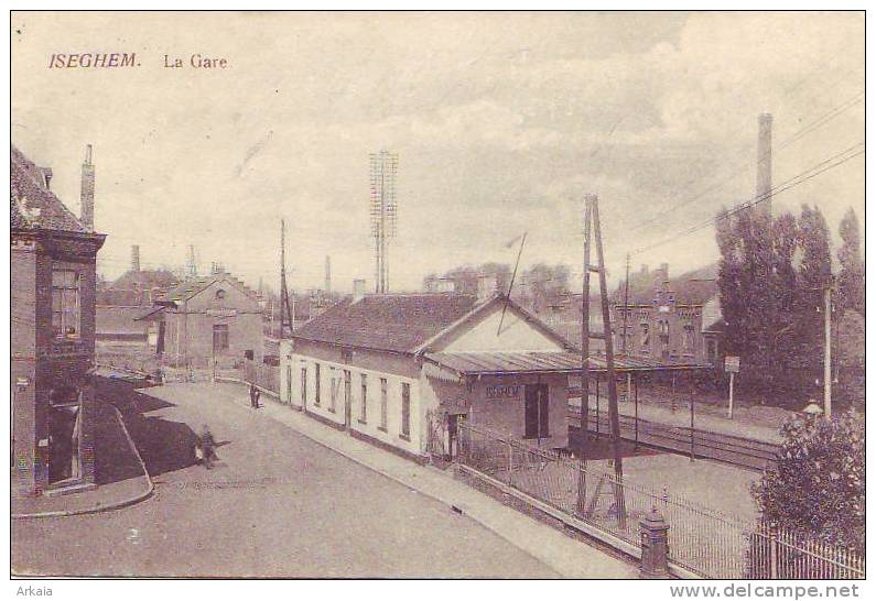 ISEGHEM = La Gare (écrite) 1915 - Izegem