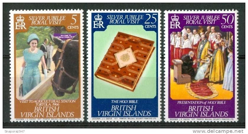 1977 British Virgin Island Visita Reale Set MNH** C11 - Case Reali