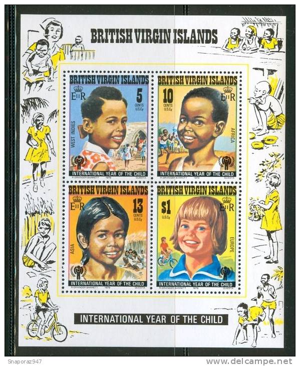 1979 British Virgin Island Infanzia Childhood Enfance Block MNH** C13 - UNICEF