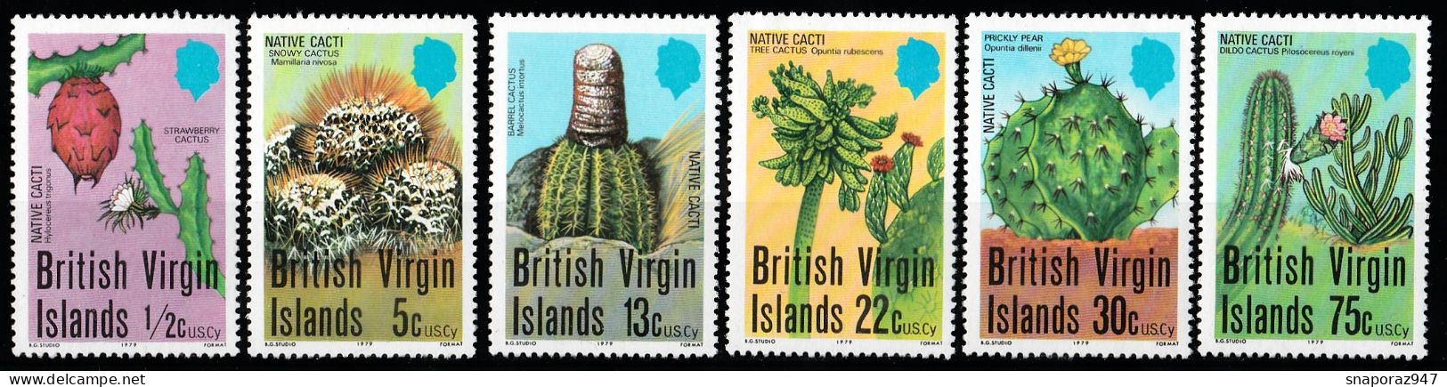 1979 British Virgin Island Flora Cactus Set MNH** C15 - Cactus