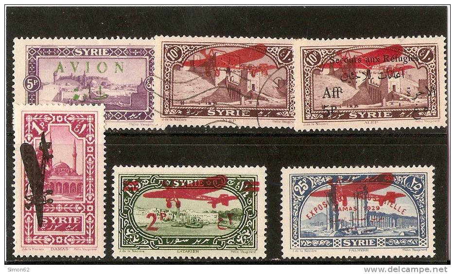 SYRIE Poste Aerienne N28/37/39/40/49/ Neuf X Et N33 Oblitéré - Poste Aérienne