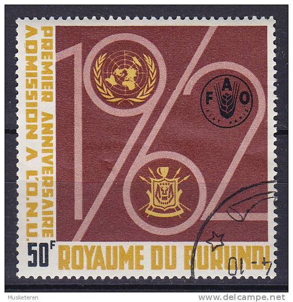 Burundi 1963 Mi. 71 A      50 Fr Fredom For Hunger FAO - Oblitérés