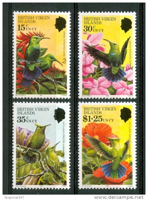 1982 British Virgin Island Fauna Flora Uccelli Birds Vogel Oiseaux Set MNH** C25 - British Virgin Islands