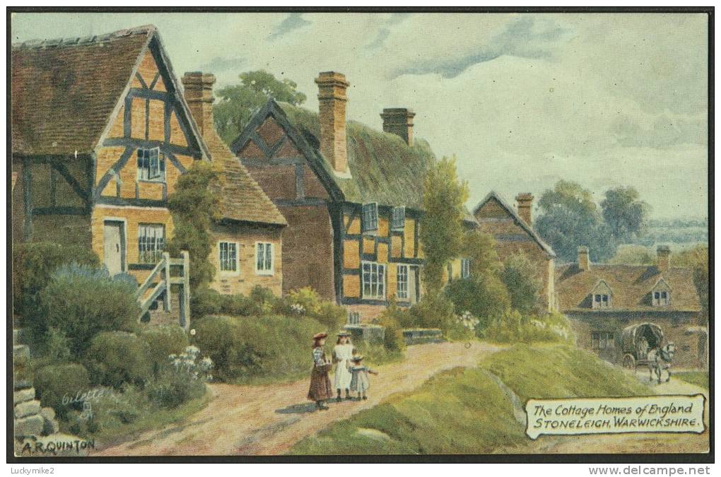 "The Cottage Homes Of England - Stoneleigh",  A C1920  Tuck's Postcard (number 9533),  Painted By 'A. R. Quinton'. - Autres & Non Classés