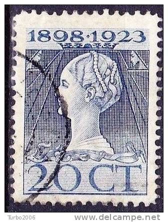 1923 Jubileumzegels 20 Cent Blauw Lijntanding 11½  X 12 NVPH 125 G - Usati