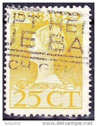 1923 Jubileumzegels 25 Cent Geel Lijntanding 11½  X 12½  NVPH 126 H - Usati