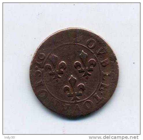 - FRANCE LOUIS XIII . DOUBLE TOURNOI . - 1610-1643 Luigi XIII Il Giusto