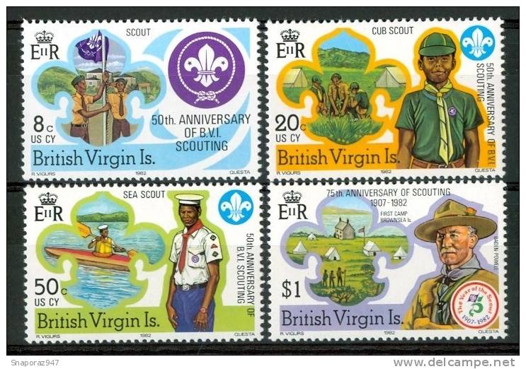 1982 British Virgin Island Scout Scouting Scoutisme Set MNH** C28 - Nuevos