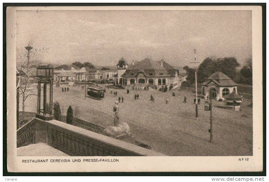 AK Restaurant Cerevisia Und Presse-Pavillon, Gelaufen 1914 - Laufen-Uhwiesen 