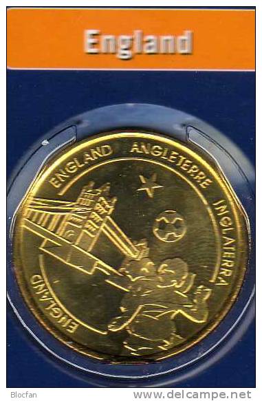 Team England In Gruppe B Fussball-WM 2006 Medaille Prägefrisch BRD ** 12€ Für Folder Mit Fußball Und Tower-Bridge - Firma's