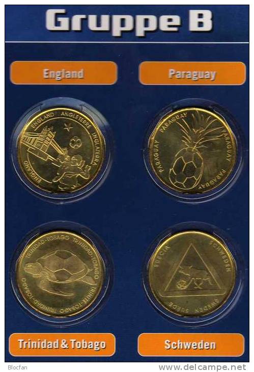 Team Paraguay In Gruppe B Fussball-WM 2006 Medaille Prägefrisch BRD ** 12€ Für Folder Mit Fußball Und Als Cocos-Nuß - Professionnels/De Société