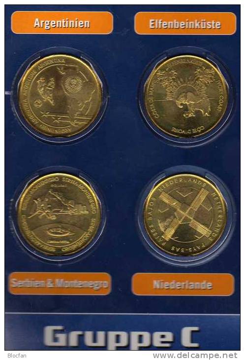 Team Serbien Montenegro In Gruppe C Fussball-WM 2006 Medaille Prägefrisch BRD ** 12€ Für Folder Mit Fußball Und Burgen - Profesionales/De Sociedad