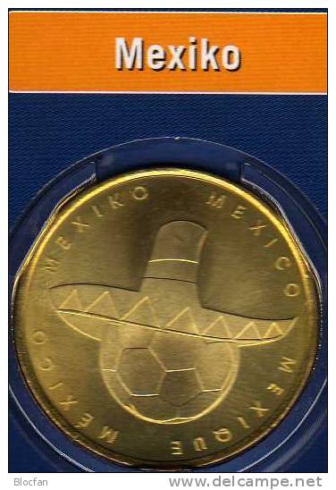 Team Mexiko In Gruppe D Fussball-WM 2006 Medaille Prägefrisch BRD ** 12€ Für Folder Mit Fußball Und Sambrero - Professionals/Firms