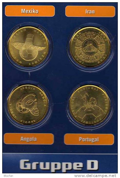 Team Angola In Gruppe D Fussball-WM 2006 Medaille Prägefrisch BRD ** 12€ Für Folder Mit Fußball Und Tanz-Maske - Professionals/Firms