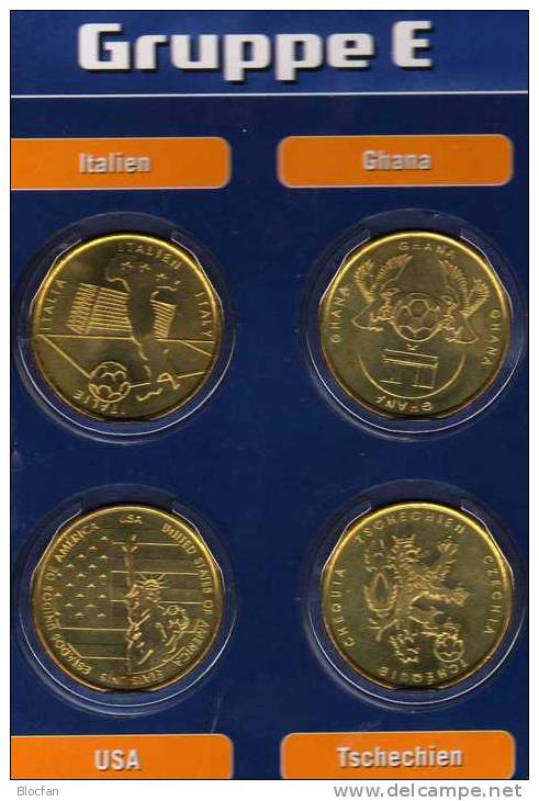 Team Italien In Gruppe E Fussball-WM 2006 Medaille Prägefrisch BRD ** 12€ Für Folder Mit Fußball Und Landkarte - Professionals/Firms