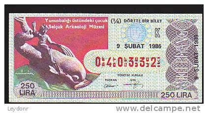 Lottery - Turkey - Turkiye - Statue - Biglietti Della Lotteria