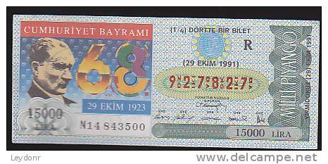 Lottery - Turkey - Turkiye - Cumhuriyet Bayrami - Lottery Tickets