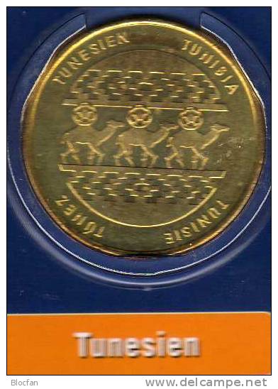 Team Tunesien In Gruppe H Fussball-WM 2006 Medaille Prägefrisch BRD ** 12€ Für Folder Mit Fußball Und Kamele - Professionals/Firms