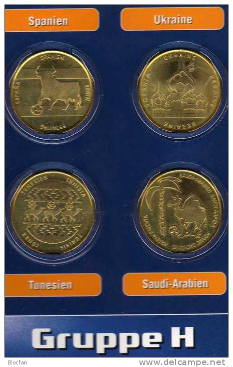 Team Tunesien In Gruppe H Fussball-WM 2006 Medaille Prägefrisch BRD ** 12€ Für Folder Mit Fußball Und Kamele - Firma's
