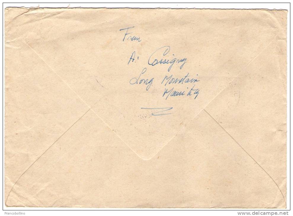 ILE MAURICE/MAURITIUS - MULTIFRANKING COVER TO ITALY 1954 - Maurice (1968-...)