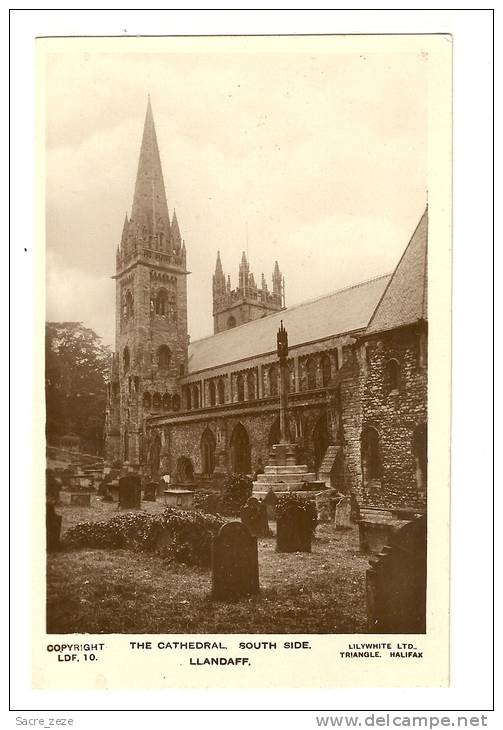 WALES-PAYS DE GALLES-LLANDAFF-neuve-the Cathedral, South Side-14x9 Cm - Autres & Non Classés