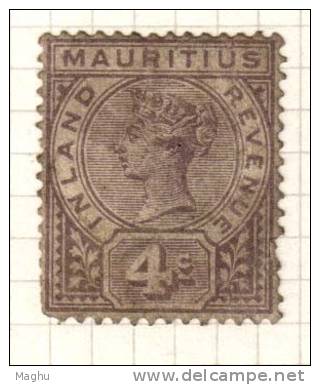 Mauritius Used , 4c Purple Inland Revenue, Fiscal - Maurice (...-1967)