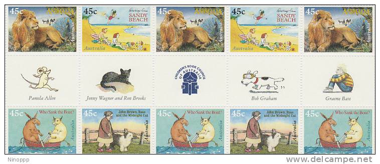 Australia-1996 Childrens's Book Council  Gutter Strip MNH - Blocks & Sheetlets