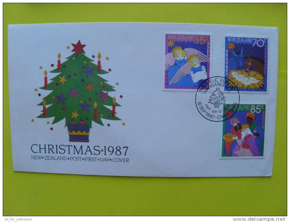 FDC Cover From New Zealand, Christmas 1987 - FDC
