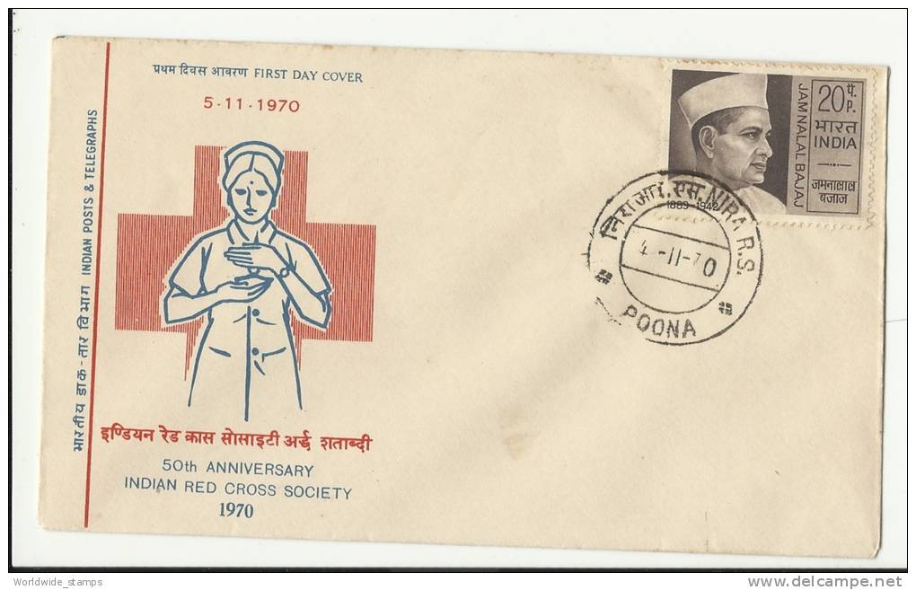 India FDC 1970, Nov. 5, Jamnalal Bajai (1889-1942), Patriot - FDC
