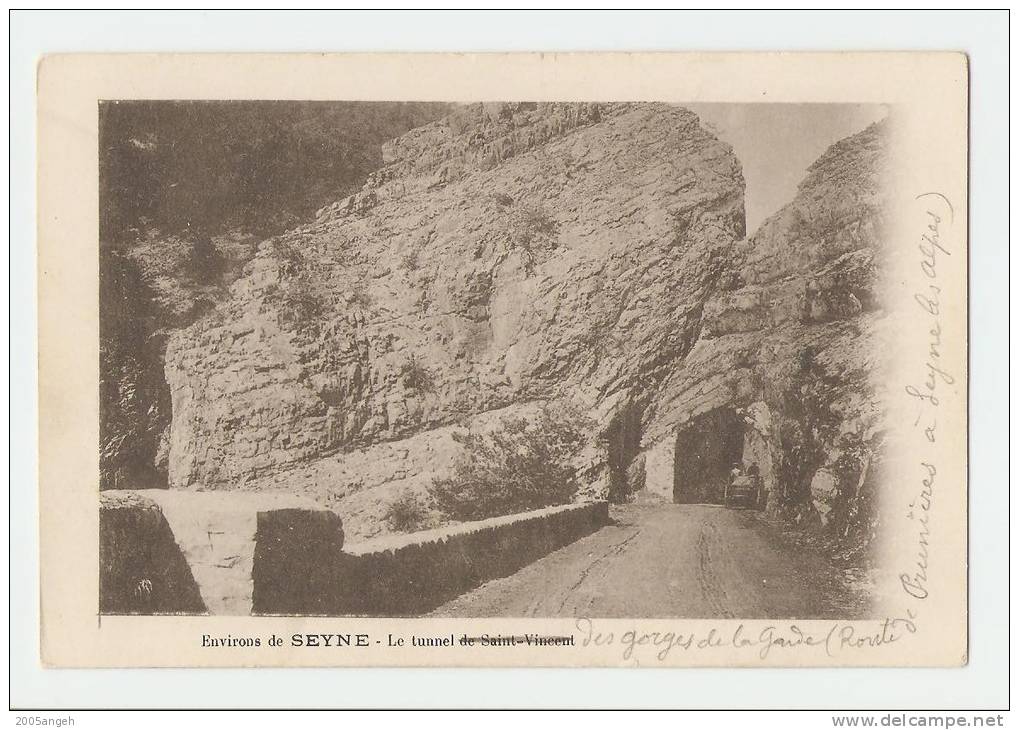 04 Dép.- Environs De Seyne - Le Tunel.(Correction Au Crayon,Les Gorges De La Garde Route De P - Other & Unclassified