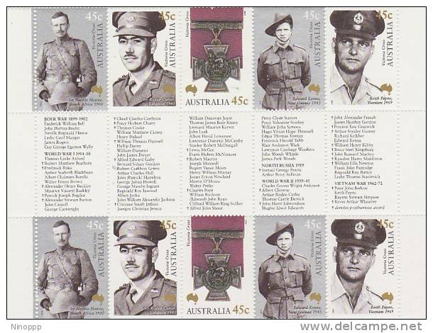 Australia-2000 Victoria Cross  Gutter Strip MNH - Blocks & Sheetlets