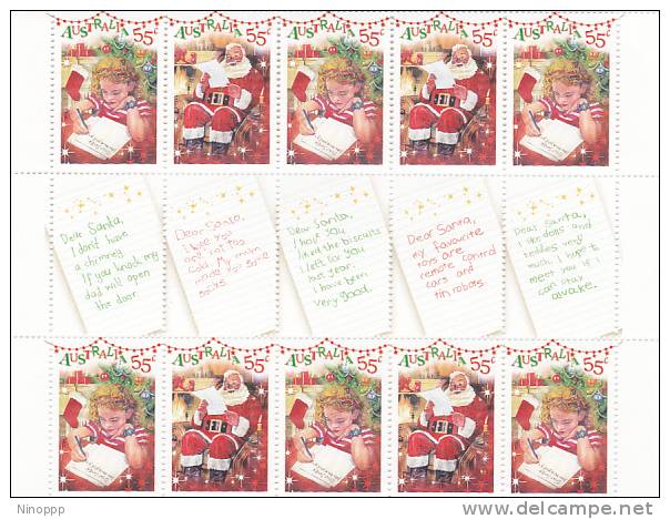 Australia-2009 Christmas  Gutter Strip MNH - Blocks & Sheetlets