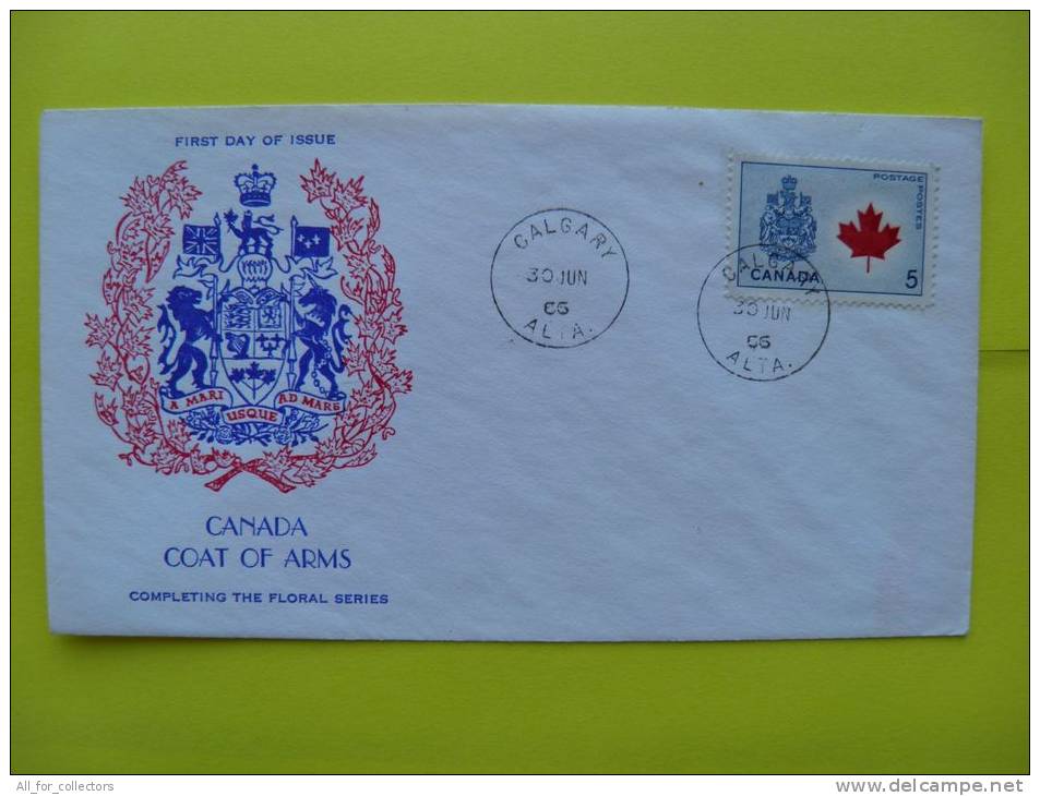 FDC Cover From Canada, Coat Of Arms, Flag - 1961-1970