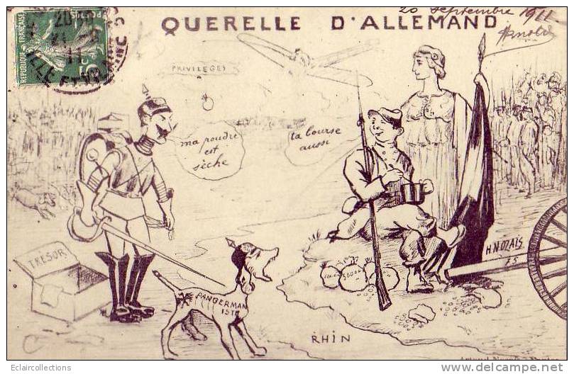 Politique Satyrique  Illustrateur  Guillaume II   Querelle D'Allemand - Satirical