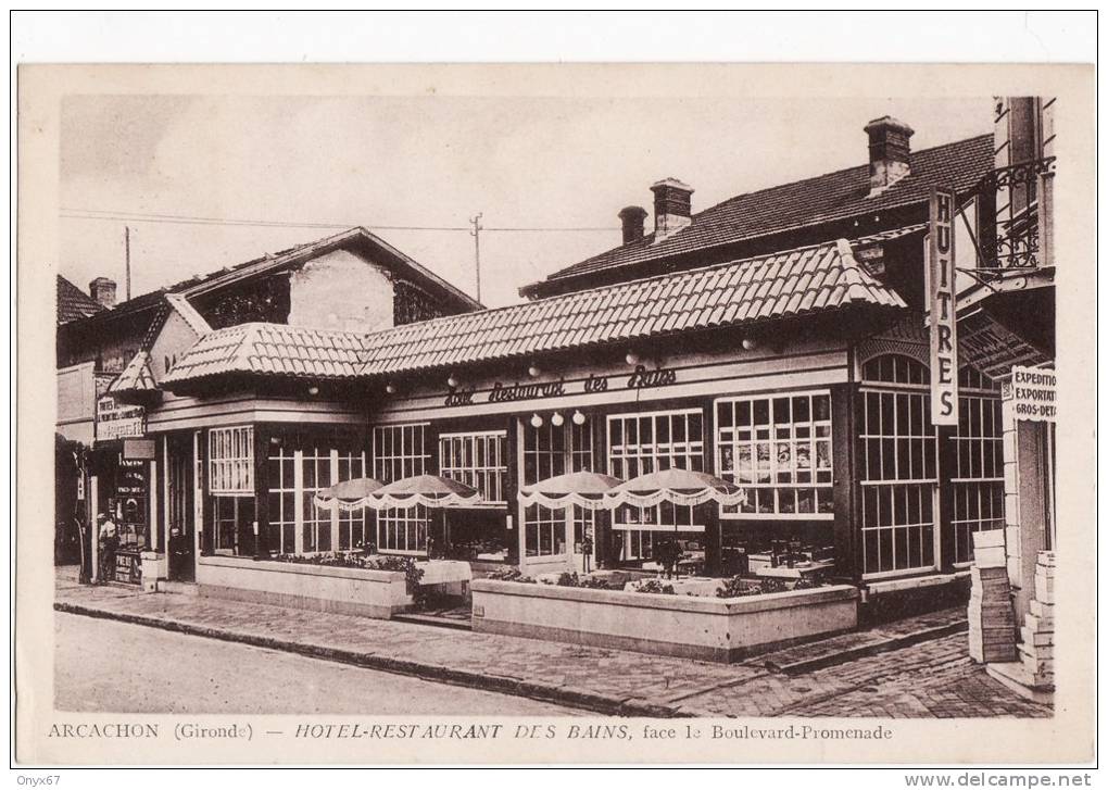 ARCACHON  Hotel-restaurant Des Bains Face Au Boulevard De La Promenade - Arcachon